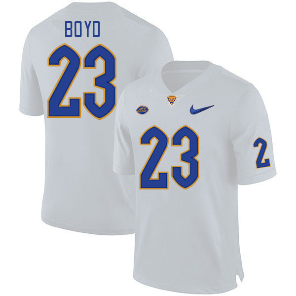 Pitt Panthers #23 Tyler Boyd College Football Jerseys Stitched Sale-White